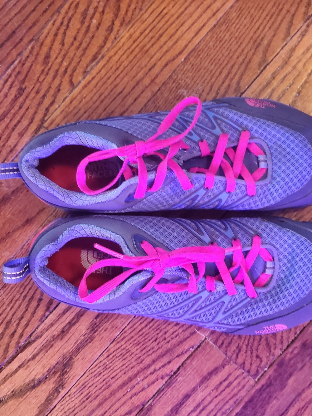 The North Face Women's Purple Athletic Sneakers with Pink Laces